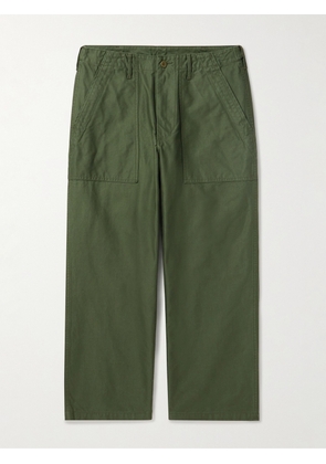 Beams Plus - Wide-Leg Cotton Trousers - Men - Green - S