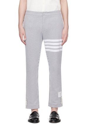 Thom Browne Gray 4-Button Vent Trousers