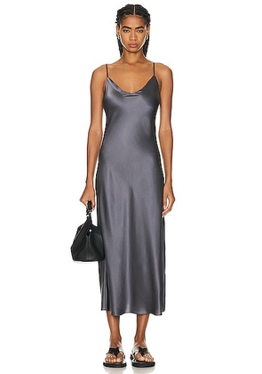 SABLYN Taylor Midi Slip Dress in Thunder - Grey. Size S (also in ).