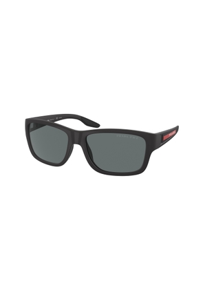 Prada Linea Rossa Polarized Dark Grey Rectangular Mens Sunglasses PS 01WS DG002G 59