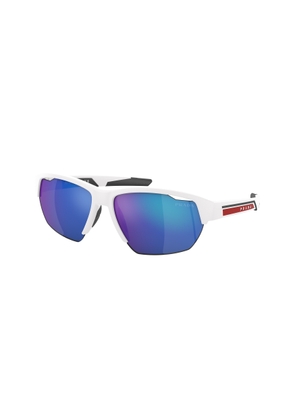 Prada Linea Rossa Light Green Mirror Blue Sport Mens Sunglasses PS 03YS AAI08R 64