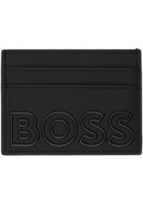 BOSS Black Appliqué Card Holder
