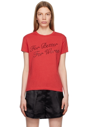 Acne Studios Red Rhinestone T-Shirt