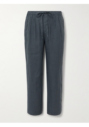 Massimo Alba - Key West Straight-Leg Pleated Linen Drawstring Trousers - Men - Gray - S