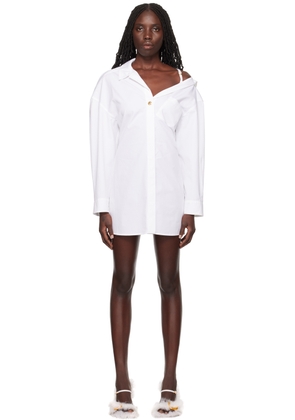 JACQUEMUS White Les Classiques 'La Mini Robe Chemise' Mini Dress