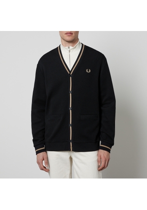 Fred Perry Contrast-Tipped Cotton-Piqué Cardigan - S