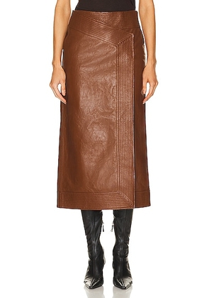 Johanna Ortiz Winter Scents Midi Skirt in Camel - Brown. Size 6 (also in ).