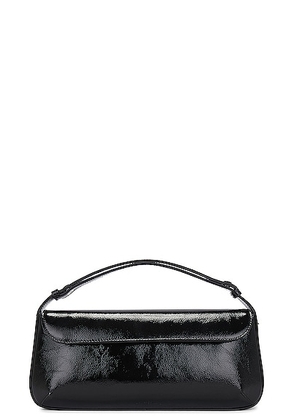Courreges Sleek Naplack Leather Baguette Bag in Black - Black. Size all.