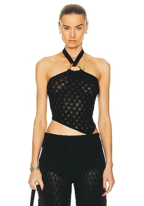 Cult Gaia Jamie Knit Top in Black - Black. Size M (also in S, XS).
