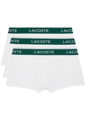 Lacoste Three-Pack White Casual Boxers