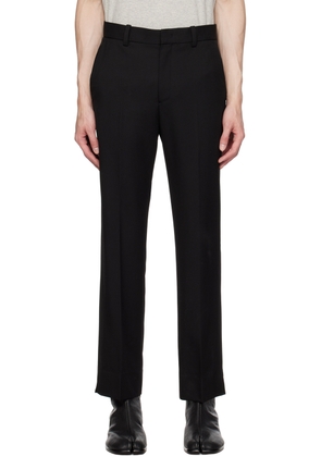 Solid Homme Black Slit Trousers