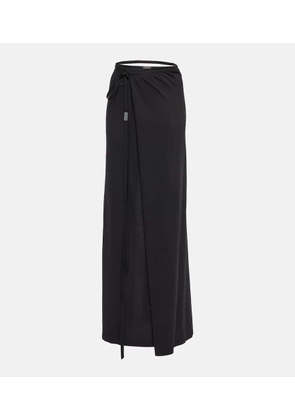 Ann Demeulemeester High-rise cotton wrap maxi skirt