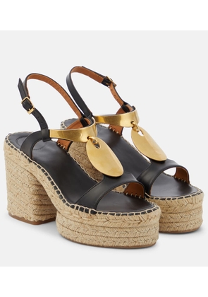 Chloé Pema leather espadrille platform sandals