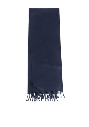 Woven Cashmere Scarf - Blue