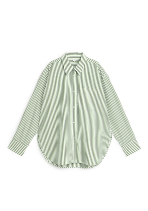 Oversized Cotton Shirt - Green