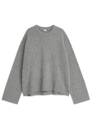 Relaxed Cashmere-Wool Jumper - Grey