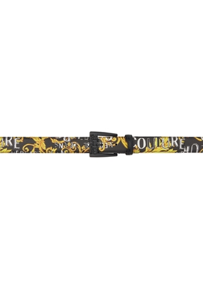 Versace Jeans Couture Black & Yellow Logo Belt