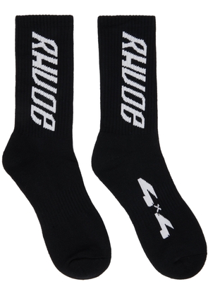 Rhude Black 4x4 Sport Socks