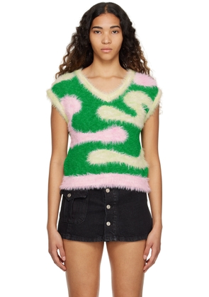 Andersson Bell Green Hairy Wave Vest