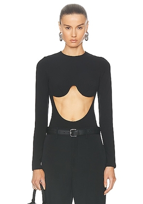 Jean Paul Gaultier Madonna Inspired Long Sleeve Bodysuit in Black - Black. Size M (also in L, S, XS).