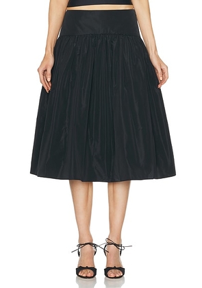 Mirror Palais Taffeta Lady Skirt in Noir - Black. Size L (also in M, S, XS).
