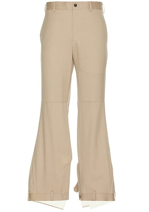 COMME des GARCONS Homme Plus Wool Gabardine Trouser in Beige - Brown. Size L (also in XL/1X).