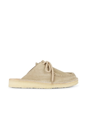 Clarks Desert Nomad Mule in Pale Grey Suede - Taupe. Size 10 (also in 11).