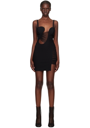 Nensi Dojaka Black Asymmetrical Minidress