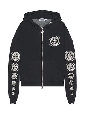 Norwood Nor Shield Zip Hoodie in Black - Black. Size L (also in M, S, XL/1X).