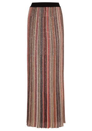 Missoni Striped Embellished Ribbed-knit Maxi Skirt - Multicoloured - 40 (UK8 / S)