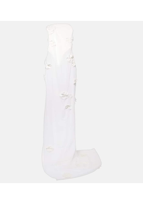 Jacquemus Embroidered silk-blend mousseline maxi dress