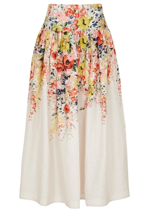 Zimmermann Alight Floral-print Linen Maxi Skirt - Multicoloured - 3 (UK 14 / L)