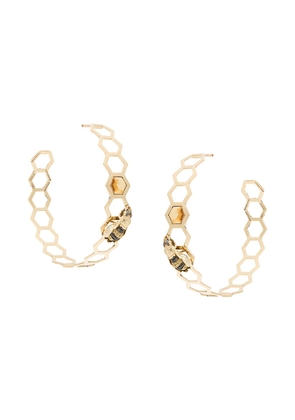 Delfina Delettrez geometric bee earrings - Metallic
