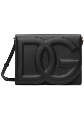 Dolce & Gabbana Black Calfskin 'DG' Logo Crossbody Bag