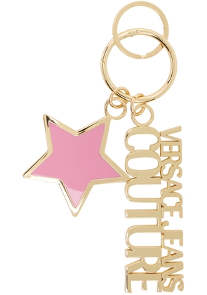 Versace Jeans Couture Pink & Gold Stars Keychain