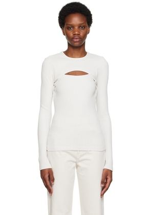 AGOLDE Off-White Lyza Long Sleeve T-Shirt