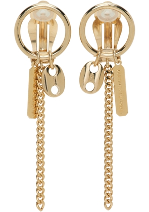 Justine Clenquet SSENSE Exclusive Gold Rita Clip-On Earrings