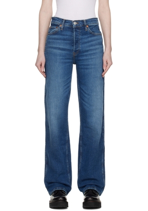 Re/Done Blue 90s High Rise Loose Jeans