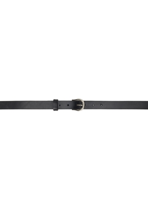 Youth Black Long Leather Belt