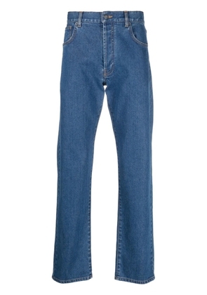 Moschino teddy bear-patch straight-leg jeans - Blue
