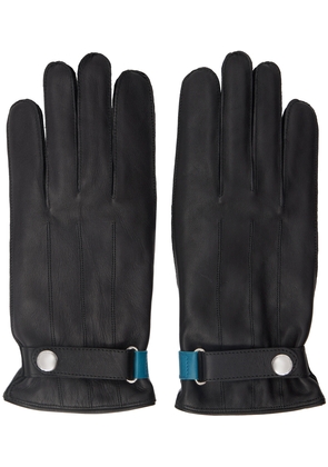 PS by Paul Smith Black Strap Gloves
