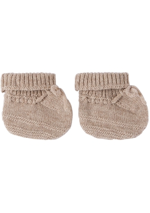 Bonpoint Baby Taupe Cashmere Telse Pre-Walkers