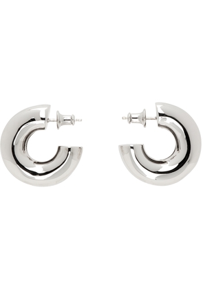 Numbering Silver Double Hoop Earrings