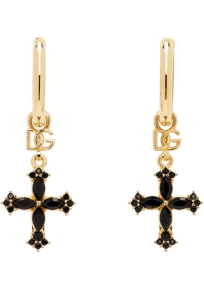 Dolce & Gabbana Gold Small Cross Earrings
