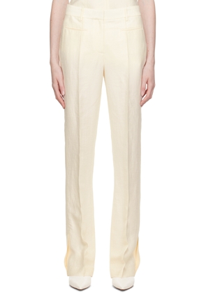 Helmut Lang Off-White Flared Trousers