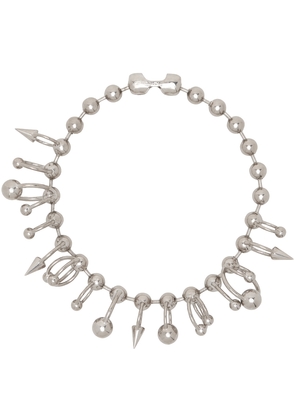 Jean Paul Gaultier Silver All Around Piercing Necklace