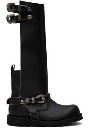 Andersson Bell Black Heather Cutout Leather Boots