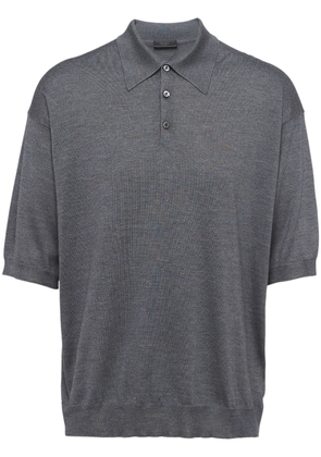 Prada silk polo shirt - Grey