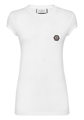 Philipp Plein logo-patch cotton T-shirt - White