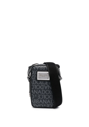 Dolce & Gabbana logo-print messenger bag - Grey